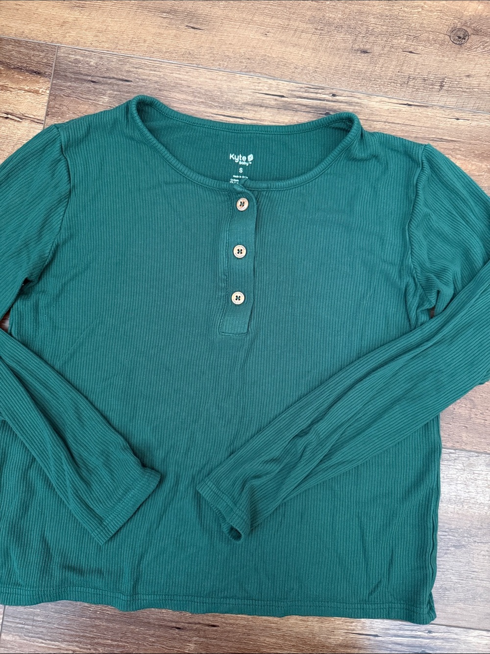 Kyte BABY Teal Ribbed Long Sleeve Henley